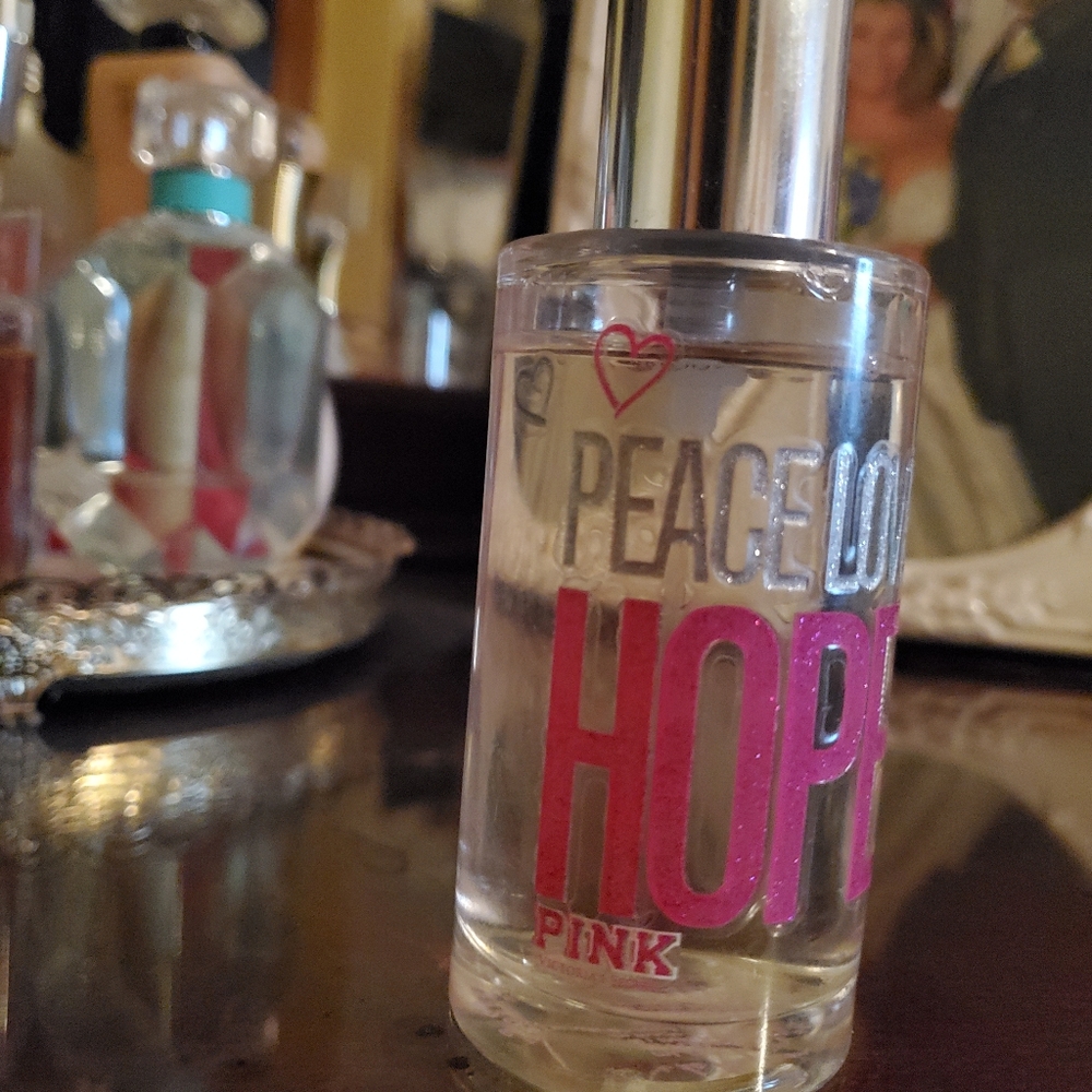 Vintage rare Pink peace love hope